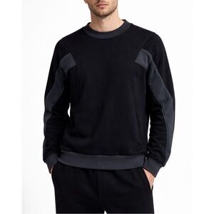 NEW Twenty Montreal Tech Panel Crewneck Sweatshirt TM4C18UP Black & Gray